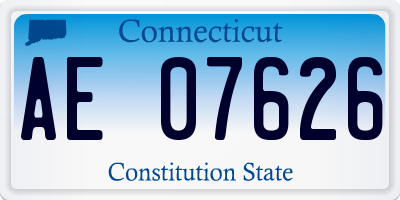 CT license plate AE07626