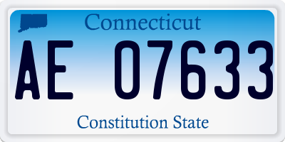 CT license plate AE07633