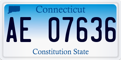 CT license plate AE07636