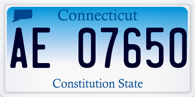 CT license plate AE07650