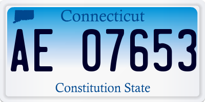 CT license plate AE07653