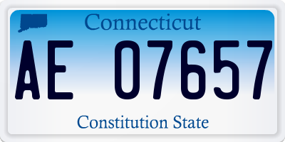 CT license plate AE07657