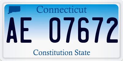 CT license plate AE07672