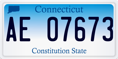 CT license plate AE07673