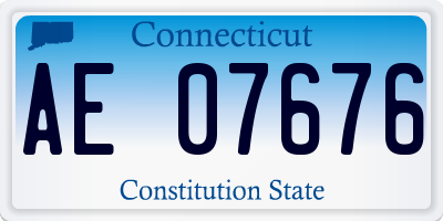 CT license plate AE07676