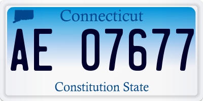 CT license plate AE07677
