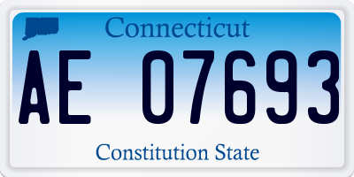 CT license plate AE07693