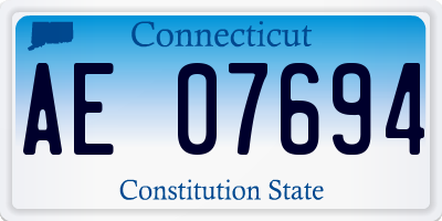 CT license plate AE07694