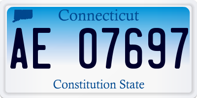 CT license plate AE07697