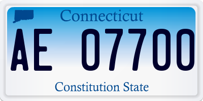 CT license plate AE07700