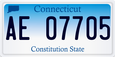 CT license plate AE07705