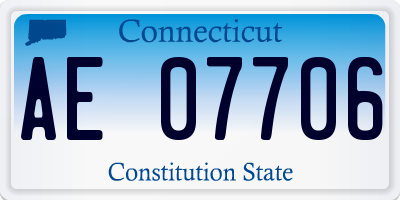 CT license plate AE07706