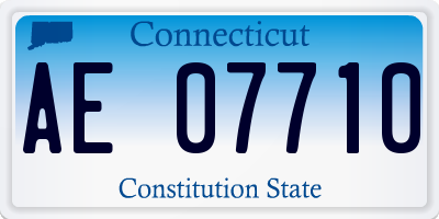CT license plate AE07710