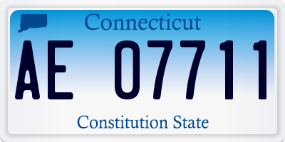 CT license plate AE07711