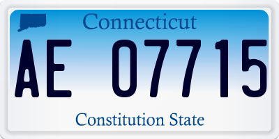 CT license plate AE07715
