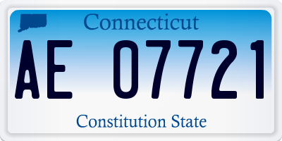 CT license plate AE07721