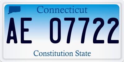 CT license plate AE07722