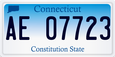 CT license plate AE07723