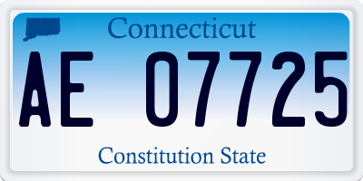 CT license plate AE07725