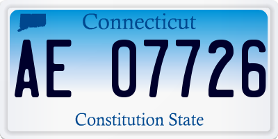 CT license plate AE07726