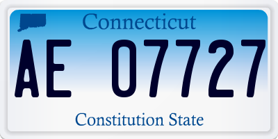 CT license plate AE07727