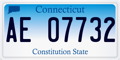 CT license plate AE07732