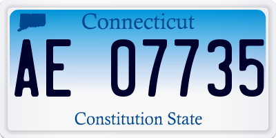 CT license plate AE07735