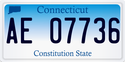 CT license plate AE07736