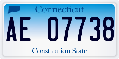 CT license plate AE07738