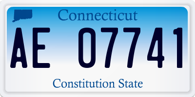 CT license plate AE07741