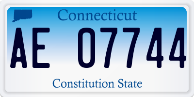 CT license plate AE07744