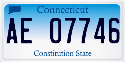 CT license plate AE07746
