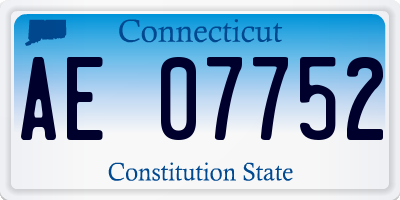 CT license plate AE07752