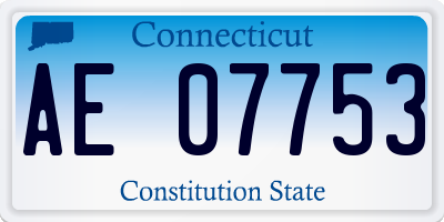 CT license plate AE07753