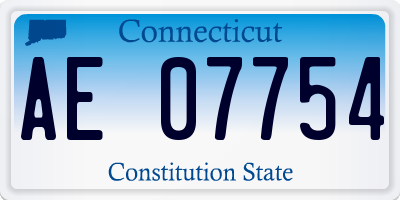 CT license plate AE07754
