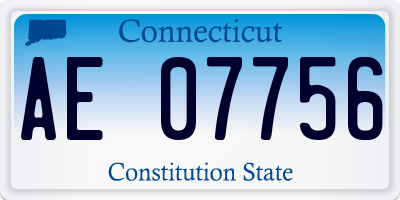 CT license plate AE07756