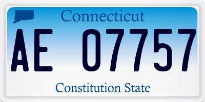 CT license plate AE07757