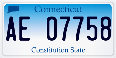 CT license plate AE07758