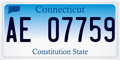 CT license plate AE07759