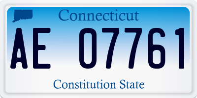 CT license plate AE07761