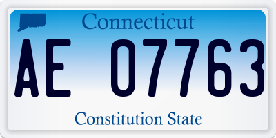 CT license plate AE07763