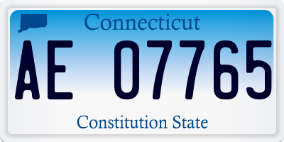 CT license plate AE07765
