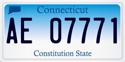 CT license plate AE07771