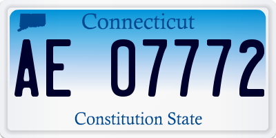 CT license plate AE07772