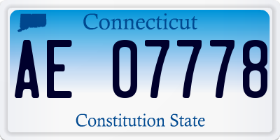 CT license plate AE07778