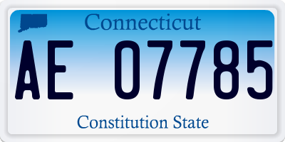 CT license plate AE07785