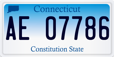 CT license plate AE07786