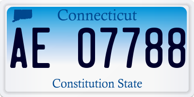 CT license plate AE07788