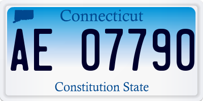 CT license plate AE07790
