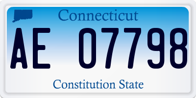 CT license plate AE07798